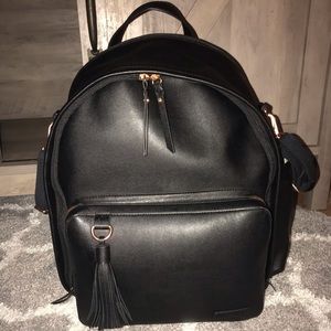 Skip Hop Greenwich Diaper Bag Black and Rose Gold